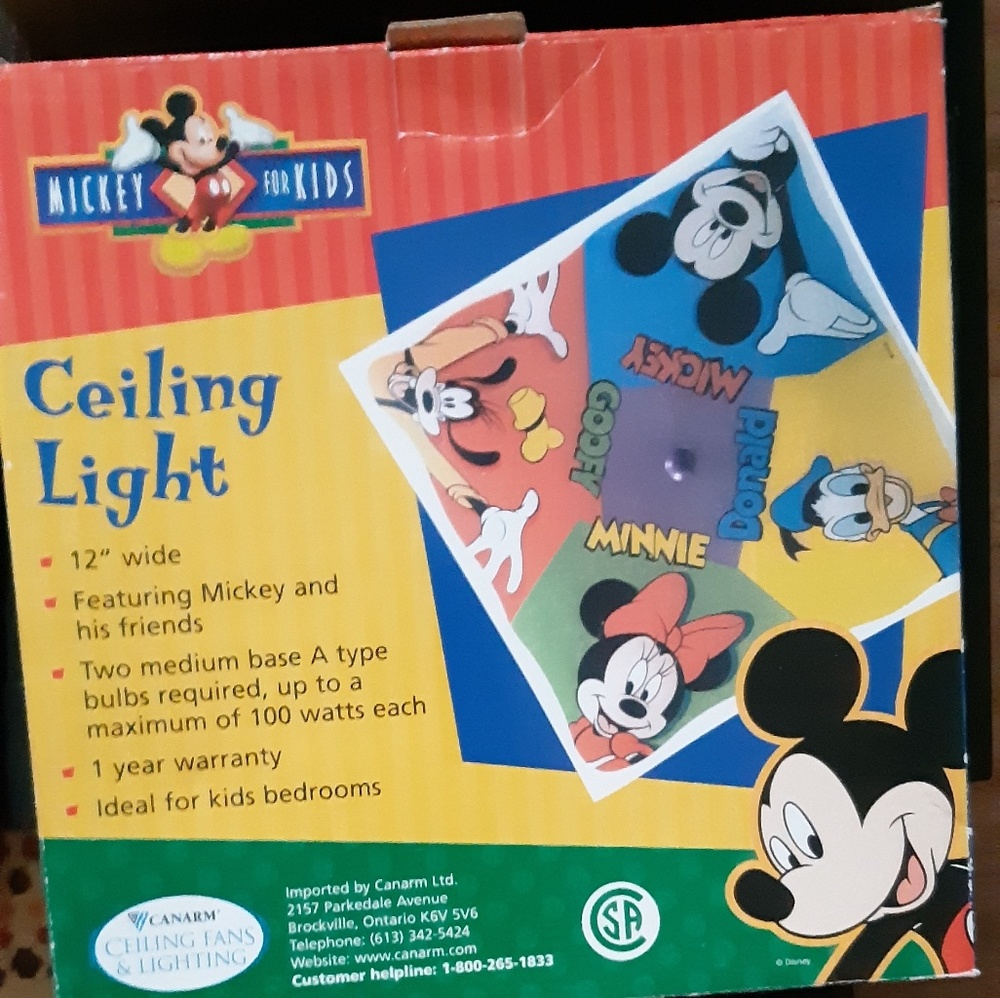 New. Disney Ceiling Light Shade.